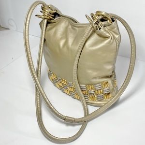 Vintage metallic gold and silver purse.